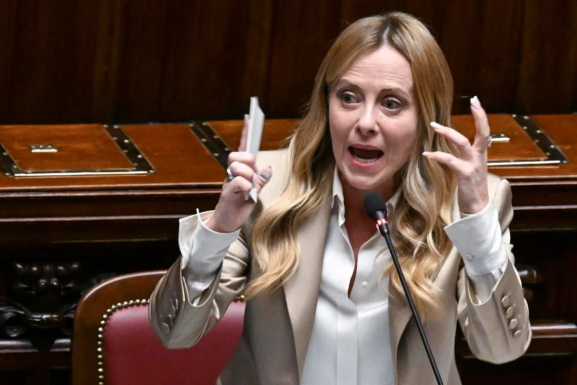 The office of Italian Prime Minister Giorgia Meloni said her parliamentary email was not the one used for government communications.
