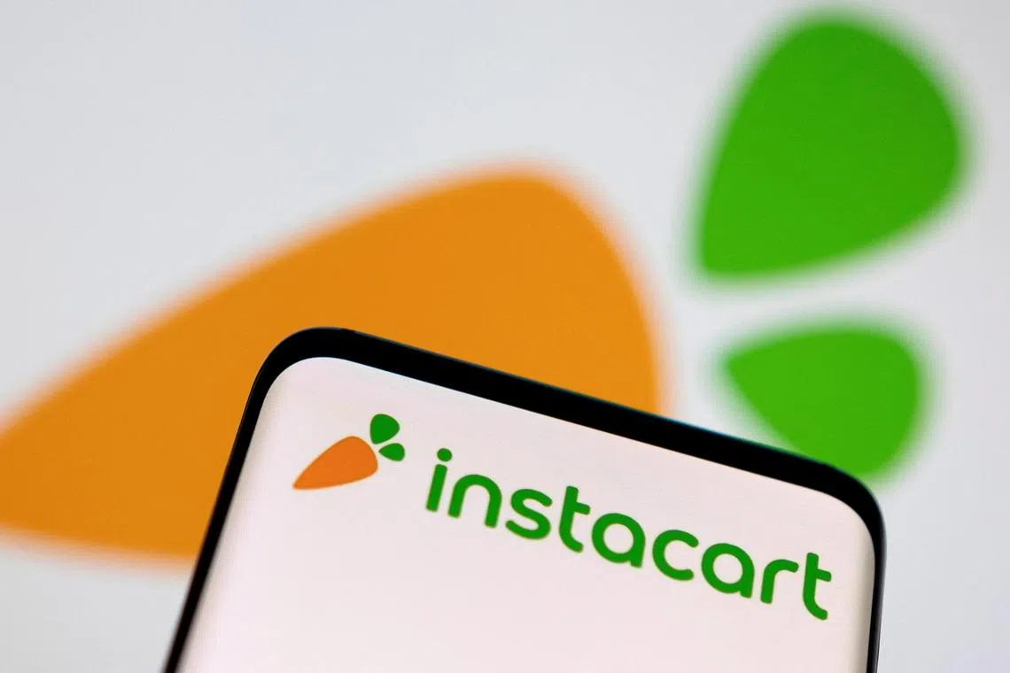 Instacart forecast first-quarter gross transaction value (GTV) and core profit above estimates due to an uptick in grocery orders.