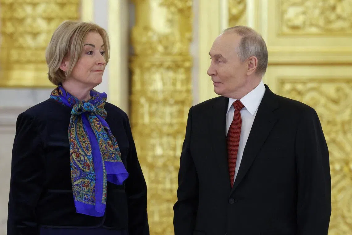 Russian President Vladimir Putin received letters of credence from newly appointed foreign ambassadors at the Kremlin on Jan 15, including Sweden's Ambassador to Russia, Ms Christina Johannesson.