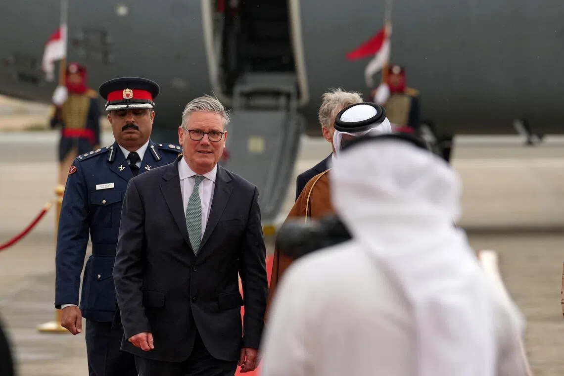 Britain's Prime Minister Keir Starmer made the remarks in Bahrain, as part of his tour in the Middle East to shore up relations with Gulf partners.