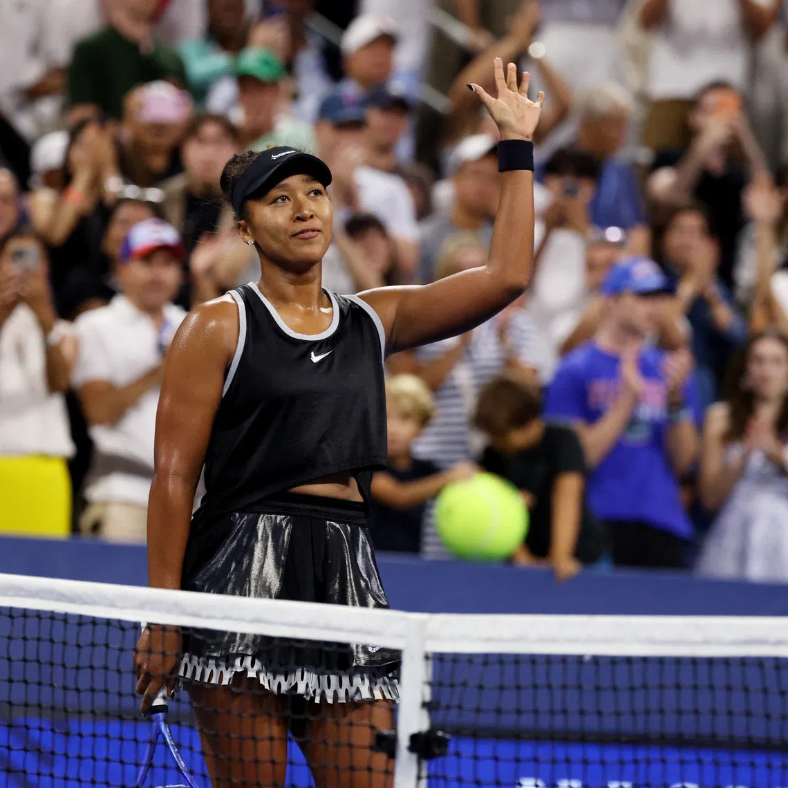 Tennis - U.S. Open - Flushing Meadows, New York, United States - September 5, 2026 Japan's Naomi Osaka celebrates after winning her third round match against Belgium's Elise Mertens IMAGN IMAGES via Reuters/Geoff Burke