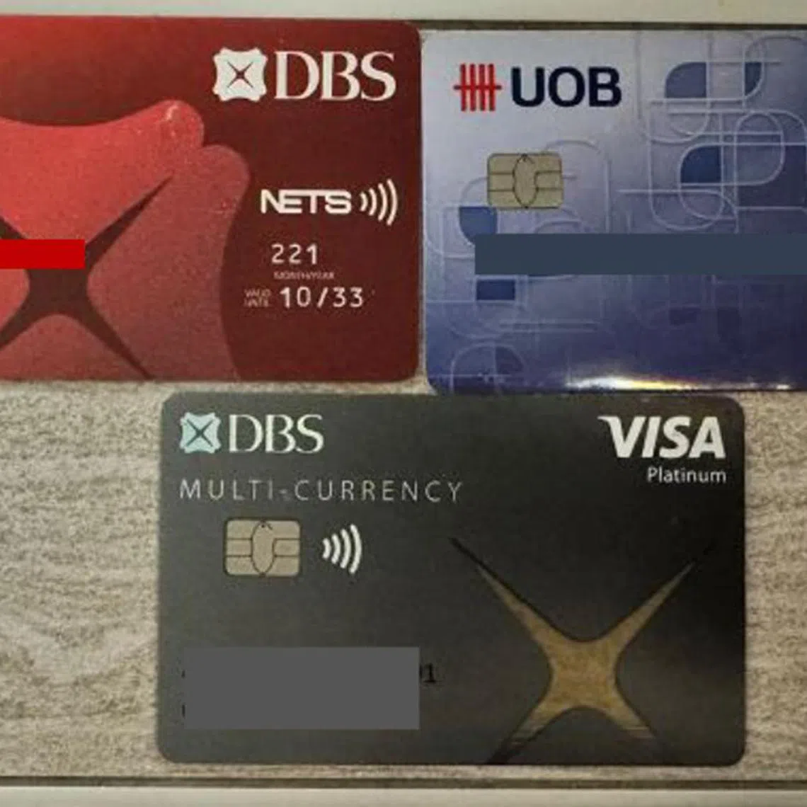 The bank cards were seized as case exhibits. 