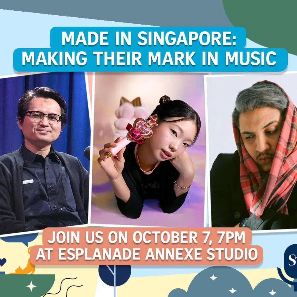 (From right) Abangsapau and Regina Song will perform and discuss their latest works at the ST Podcasts Live event hosted by ST music correspondent Eddino Abdul Hadi.