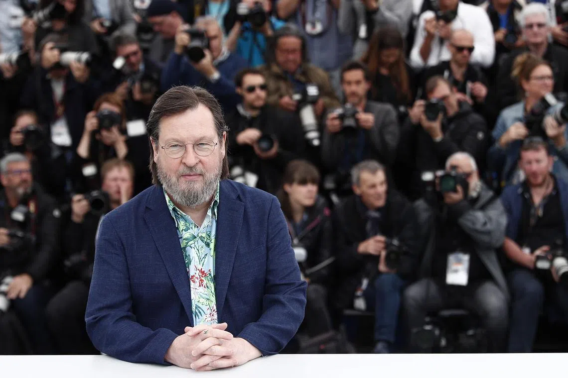 Danish director Lars von Trier pose during the photocall for The House That Jack Built at the 71st Cannes Film Festival in May 2018. 