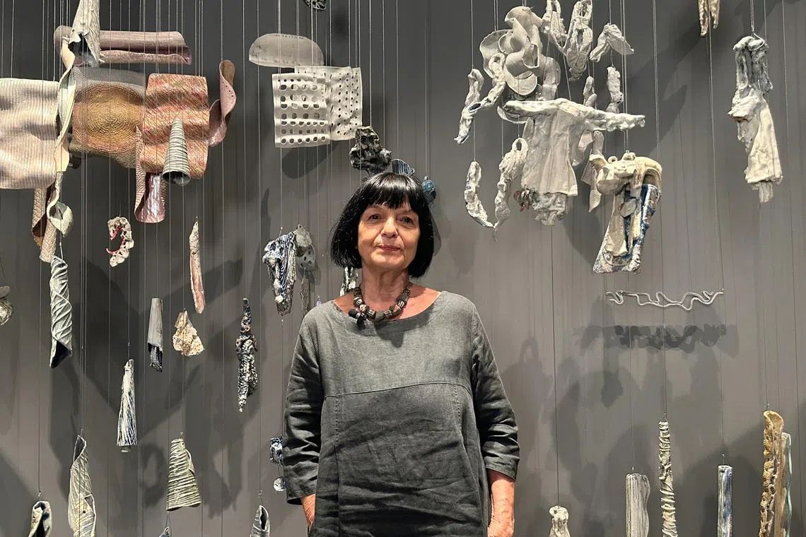 Romanian-born Singaporean artist Delia Prvacki's Spirits (2022) will be unveiled at her new exhibition at NUS Museum.