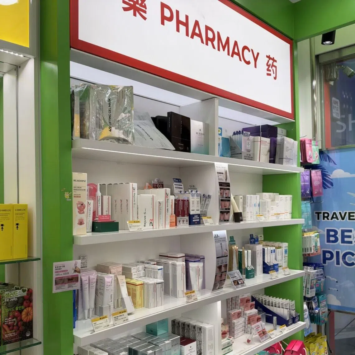 Foreign shoppers are increasingly turning to pharmacies with a stronger focus on clinical skincare and functional beauty.