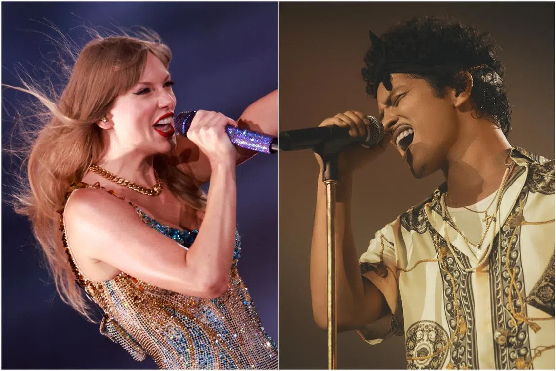 Taylor Swift's The Eras Tour concerts will take place from March 2 to 9, while Bruno Mars will perform on April 5 and 6.