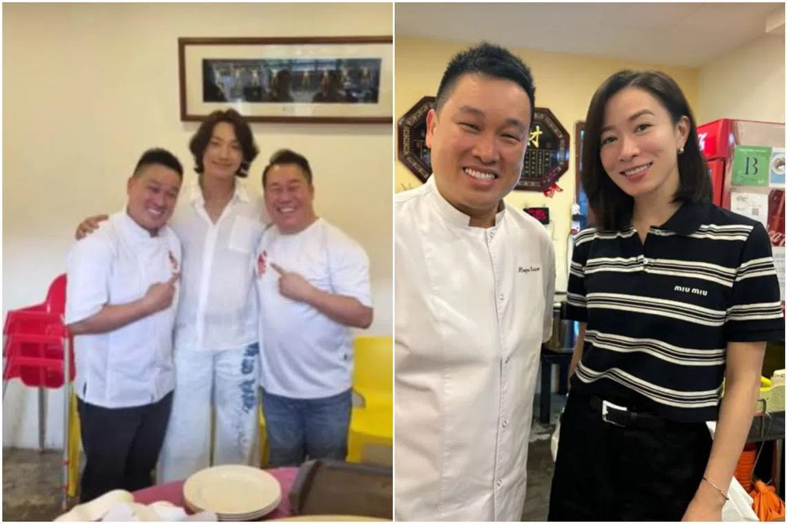 K-pop star Rain and Hong Kong actress Charmaine Sheh at Keng Eng Kee Seafood.