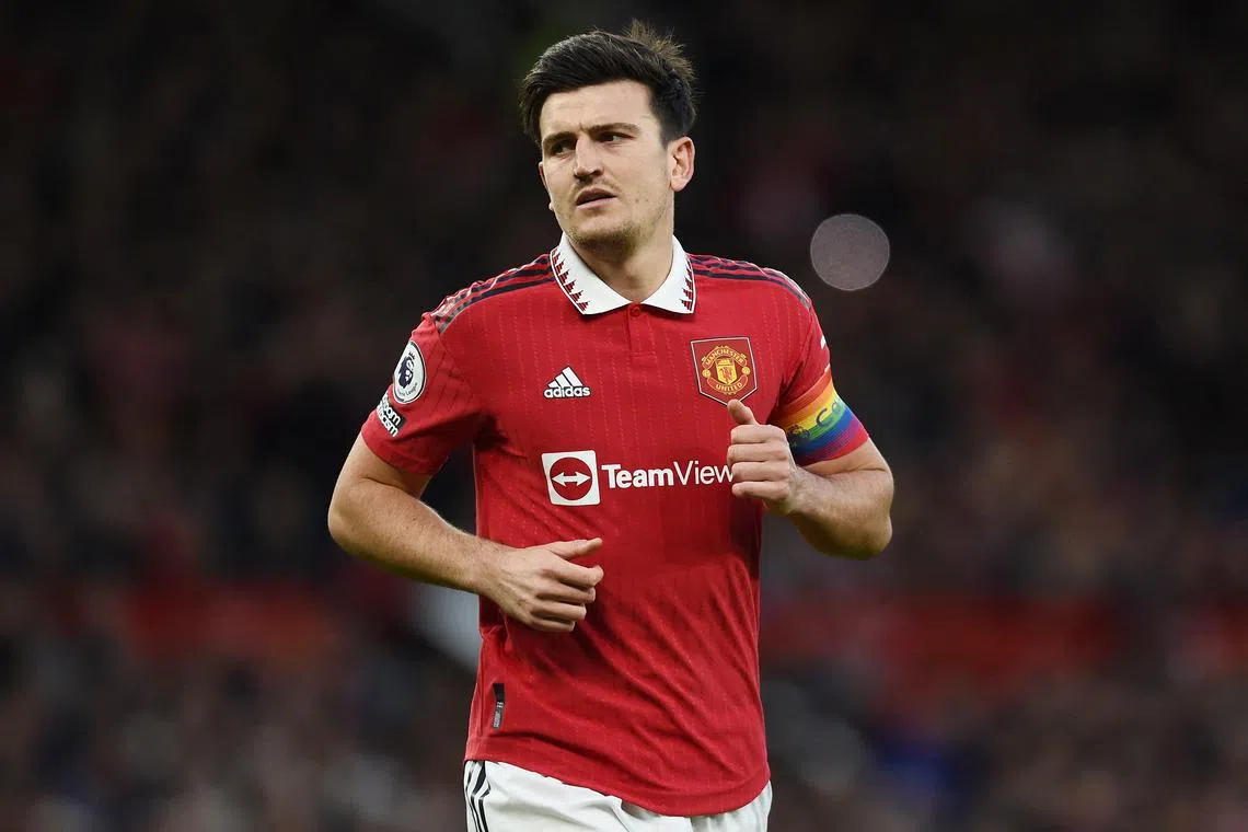 Manchester United's Harry Maguire during the match against West Ham United on Oct 30, 2022.