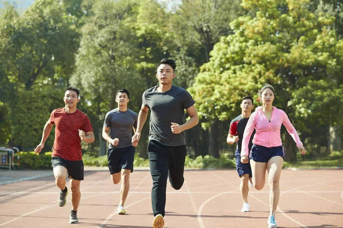 While professional athletes may gain a fraction more speed from reduced drag and other properties of athletic clothing, the average Singaporean is not fast enough or strong enough to benefit, say experts.