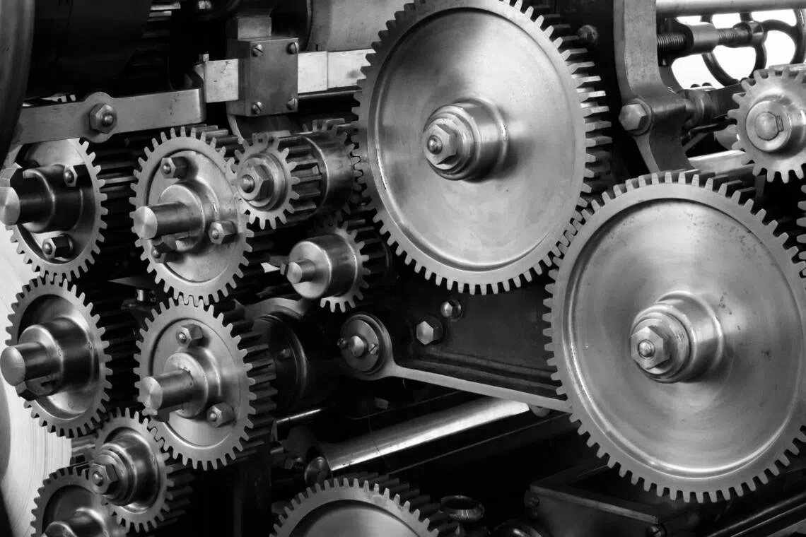 His workmates who saw the incident quickly switched off the machine before getting him out.