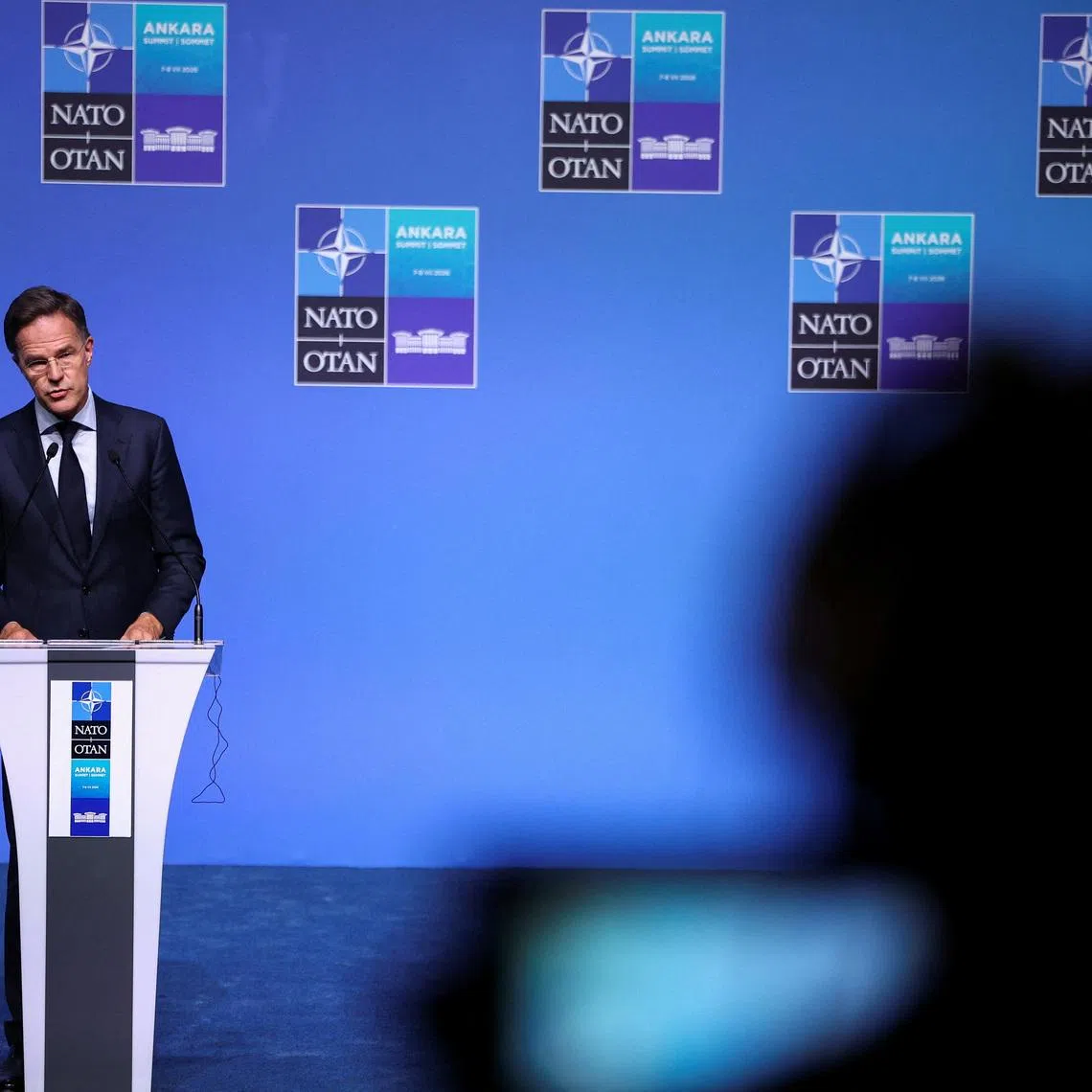 NATO Secretary General Mark Rutte speaks during a press conference ahead of a NATO leaders summit in Ankara, Turkey, July 6, 2026. REUTERS/Stoyan Nenov
