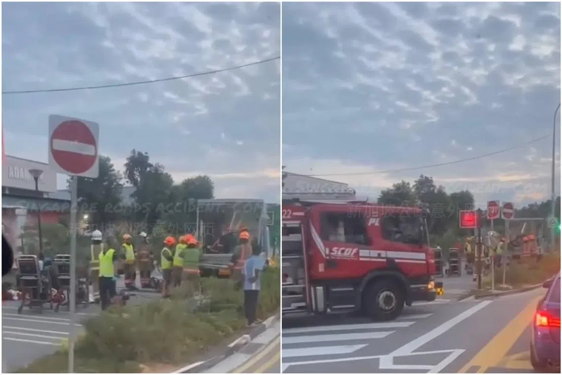 Thirteen lorry passengers - aged between 29 and 51 - and a 50-year-old male bus passenger were taken to the hospital conscious, the police said.