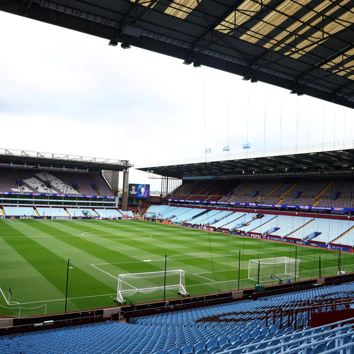 FILE PHOTO: Soccer Football - Champions League - Quarter Final - Second Leg - Aston Villa v Paris St Germain - Villa Park, Birmingham, Britain - April 15, 2025 General view inside the stadium before the match Action Images via Reuters/Matthew Childs/File Photo