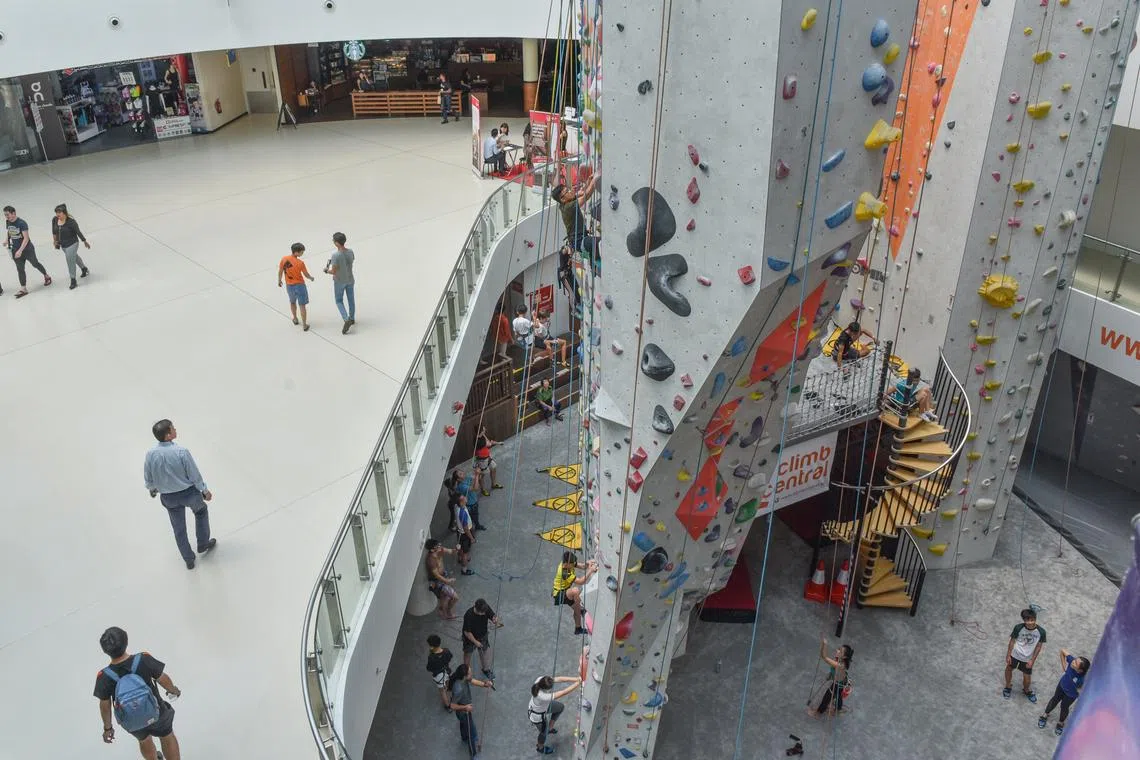 Kallang Wave Mall to undergo revamp, will have new climbing wall and wellness concepts by 2028
