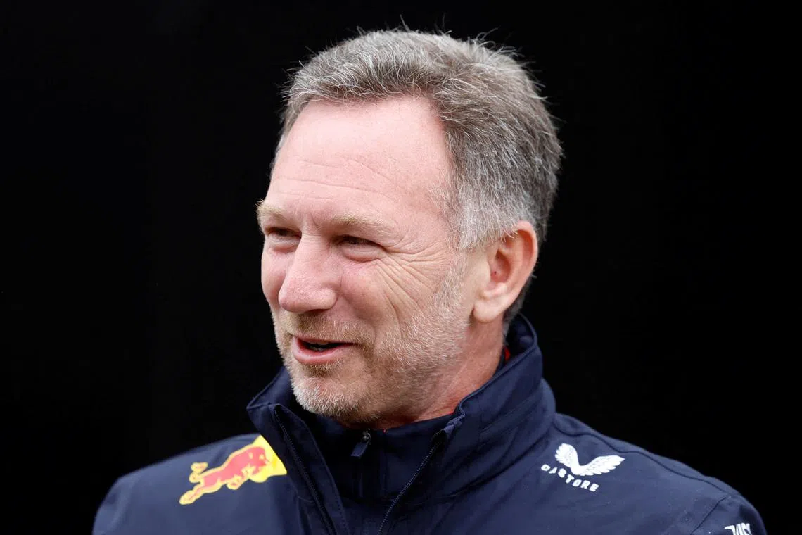 FILE PHOTO: Formula One F1 - British Grand Prix - Silverstone Circuit, Silverstone, Britain - July 5, 2024 Red Bull team principal Christian Horner before practice REUTERS/Peter Cziborra/File Photo