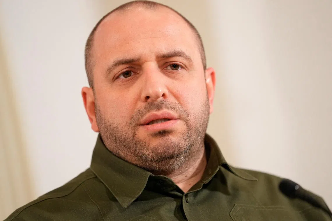 FILE PHOTO: Ukrainian Minister of Defence Rustem Umerov attends a press conference in Copenhagen, Denmark, November 20, 2024. Ritzau Scanpix/via REUTERS/File Photo