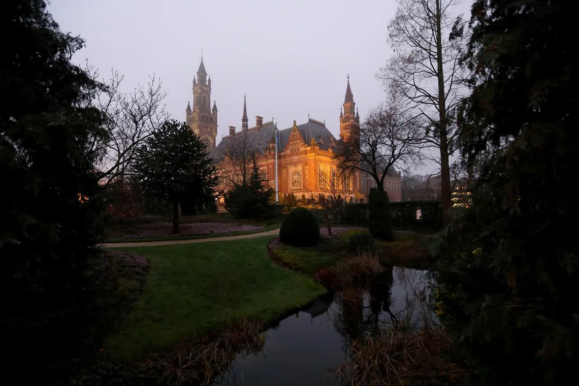 FILE PHOTO: General view of the International Court of Justice (ICJ) in The Hague, Netherlands January 23, 2020. REUTERS/Eva Plevier/File Photo