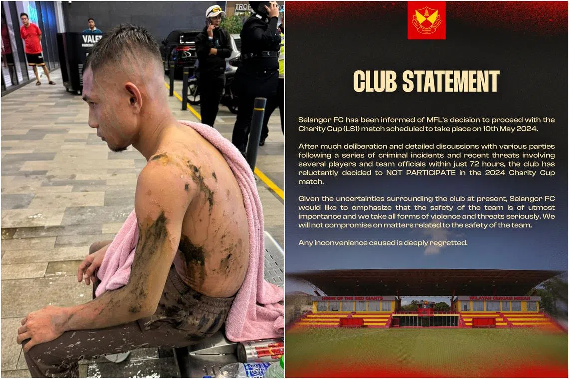 The football club issued a statement on its official social media pages following an acid attack on winger Faisal Halim.
