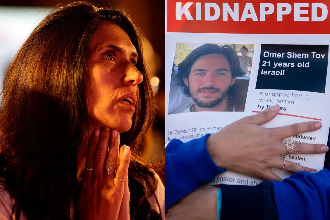 Ms Shelly Shem Tov, the mother of kidnapped Omer Shem Tov, said she was excited, but also jealous and sad, as her 21-year-old son was not among those who were released.