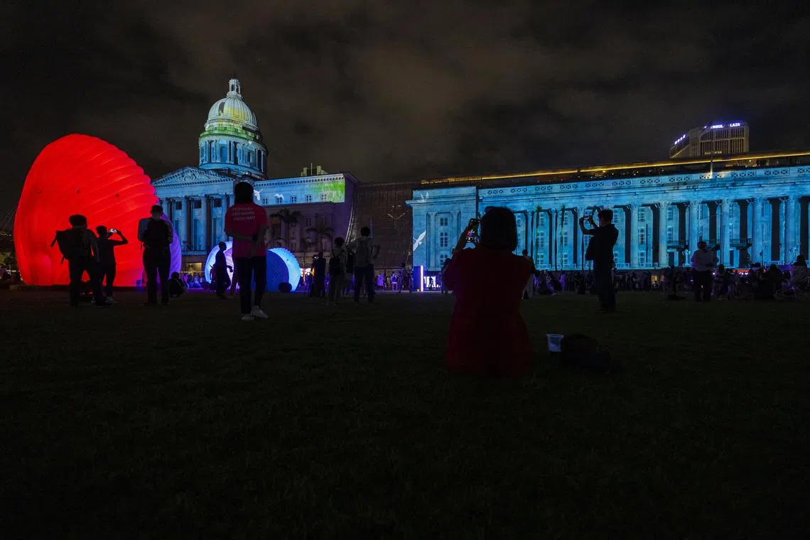 An art installation at the Padang. Vocal naysayers recently accused the Government’s SG Culture Pass initiative of being the very thing it counteracted: elitism.
