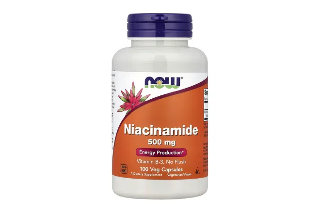 Melhor suplemento para uma pele bonita: NOW Foods Niacinamida 500 mg, 100 cápsulas vegetarianas