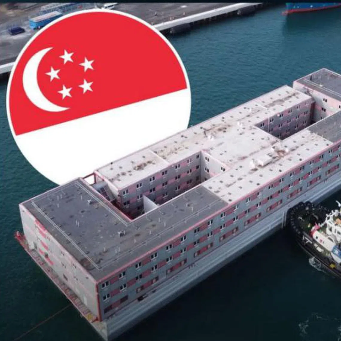 Social media posts claimed that the move was to “solve overcrowding and land issues” in a facility located on water 500m off Singapore’s coast.