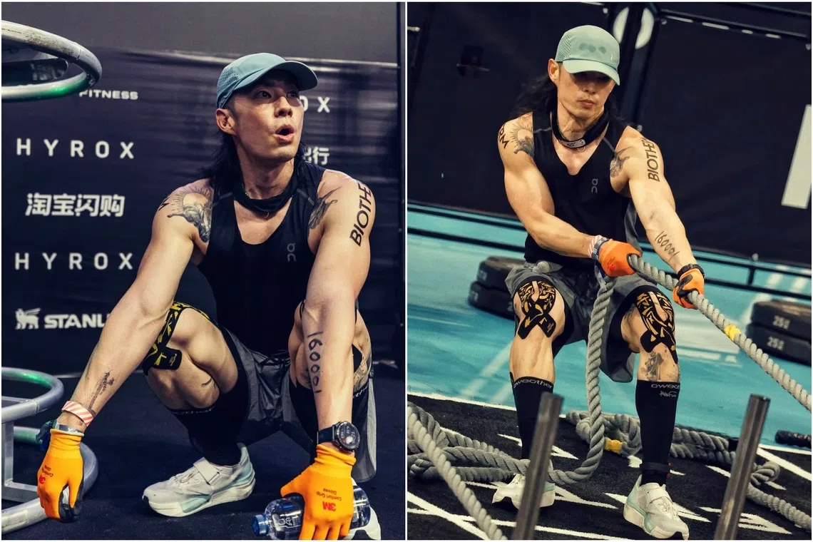 Taiwanese-American singer Van Ness Wu completed his first Hyrox challenge in Beijing on Sept 13.