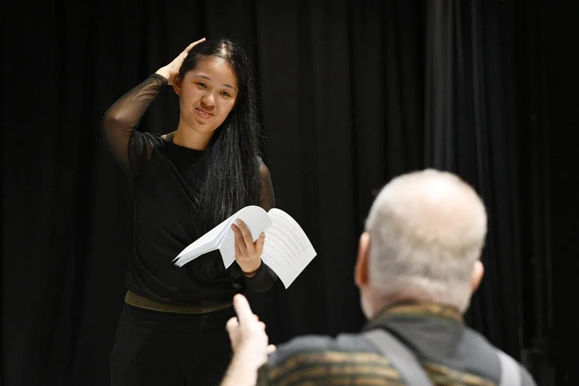 Jade rehearsing for CUT-OFF POINT, a piece about academic pressure and looking beyond societal expectations.