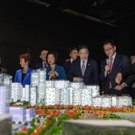 Prime Minister and Minister for Finance Lawrence Wong visiting the Northern Metropolis in Hong Kong on March 27.