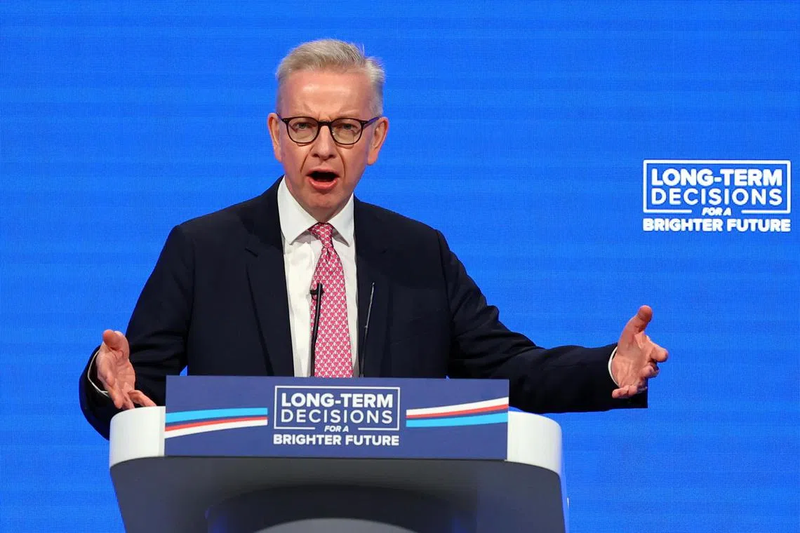 British Secretary of State for Levelling Up, Housing and Communities Michael Gove was one of the speakers at the conference.