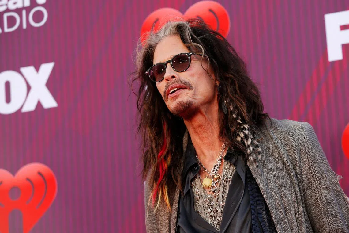 FILE PHOTO: Singer Steven Tyler arrives for the iHeartRadio Music Awards in Los Angeles, California, U.S., March 14, 2019. REUTERS/Mario Anzuoni/File Photo