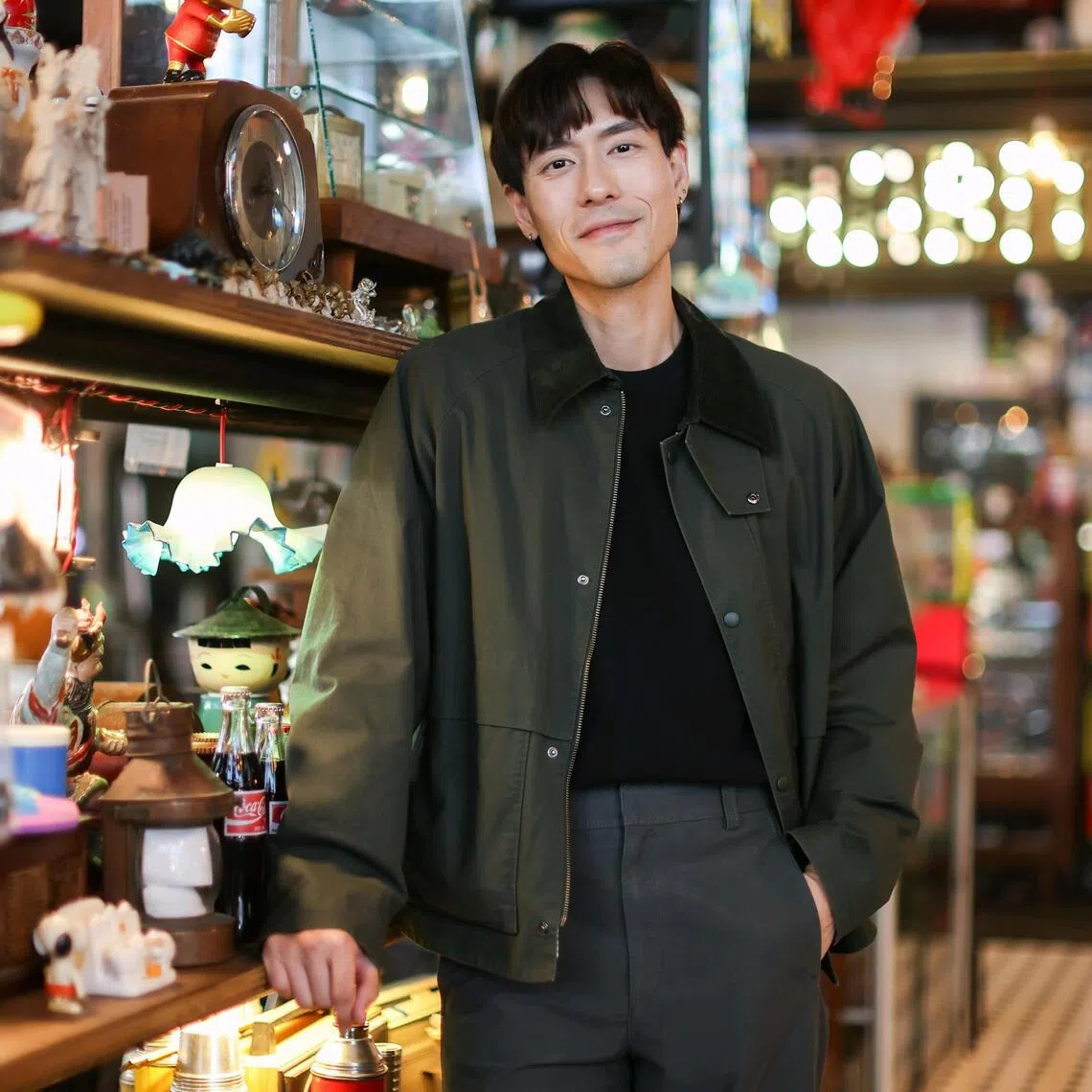 Actor James Seah at Old Habits Cafe on Aug 12 to promote Channel 8’s multi-generational family drama Brighter Days.