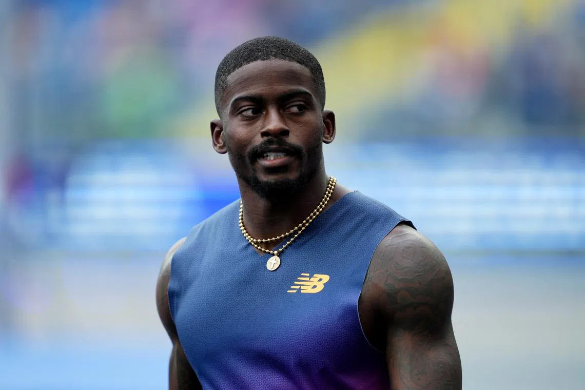 FILE PHOTO: Athletics - Diamond League - Silesia - The Silesian Stadium, Chorzow, Poland - August 6, 2022 Trayvon Bromell of the U.S. after winning the men's 100m final REUTERS/Aleksandra Szmigiel/File Photo