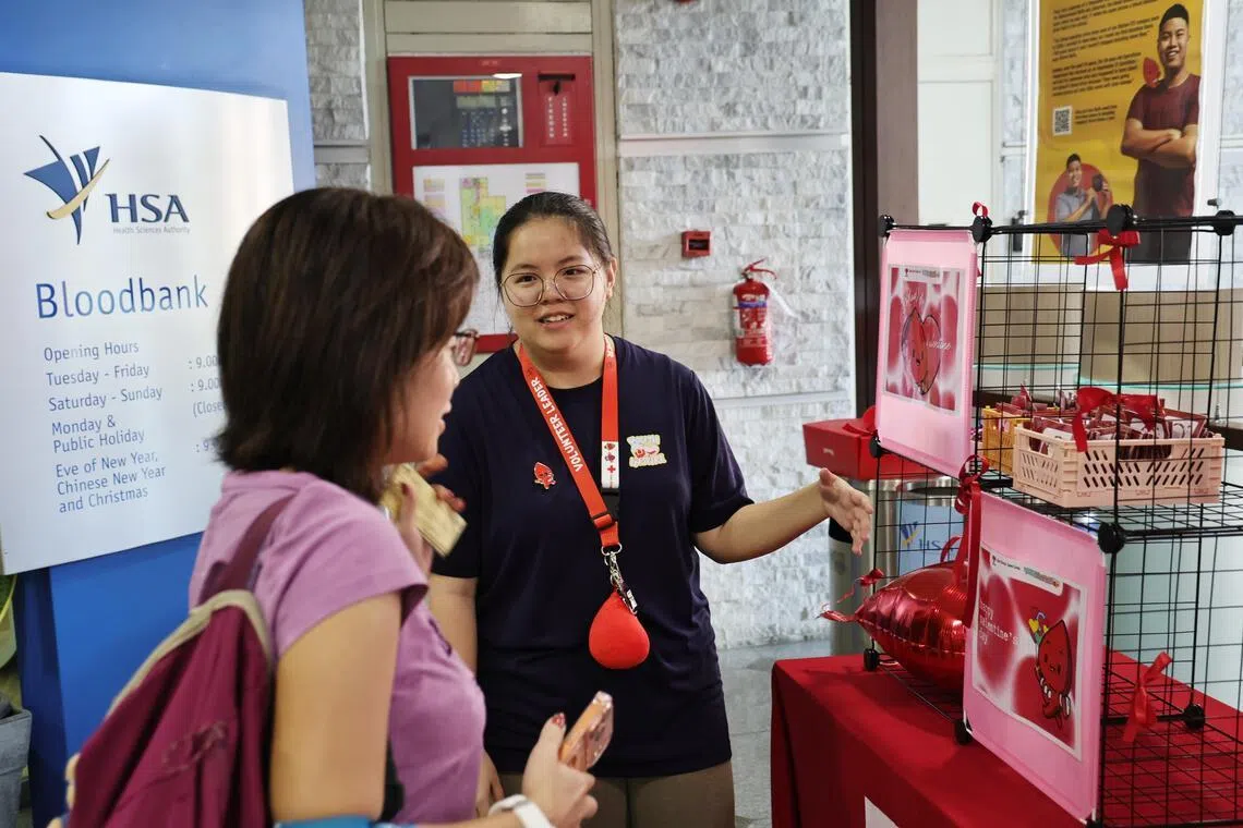 Charmaine Tan, 18, is part of a group of young volunteers with the Singapore Red Cross’ YouthInspire programme, which aims to encourage peer-to-peer donor recruitment.