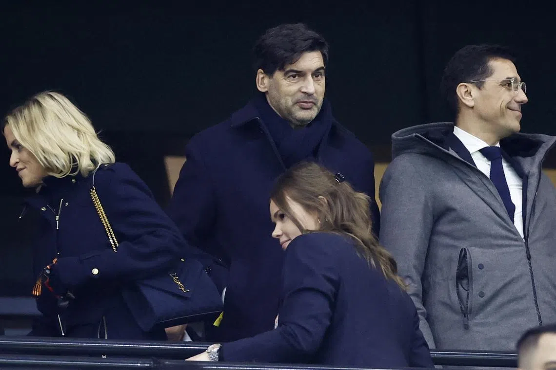 FILE PHOTO: Soccer Football - Europa League - Olympique Lyonnais v Ludogorets Razgrad - Groupama Stadium, Lyon, France - January 30, 2025 Paulo Fonseca in the stands REUTERS/Abdul Saboor/File photo