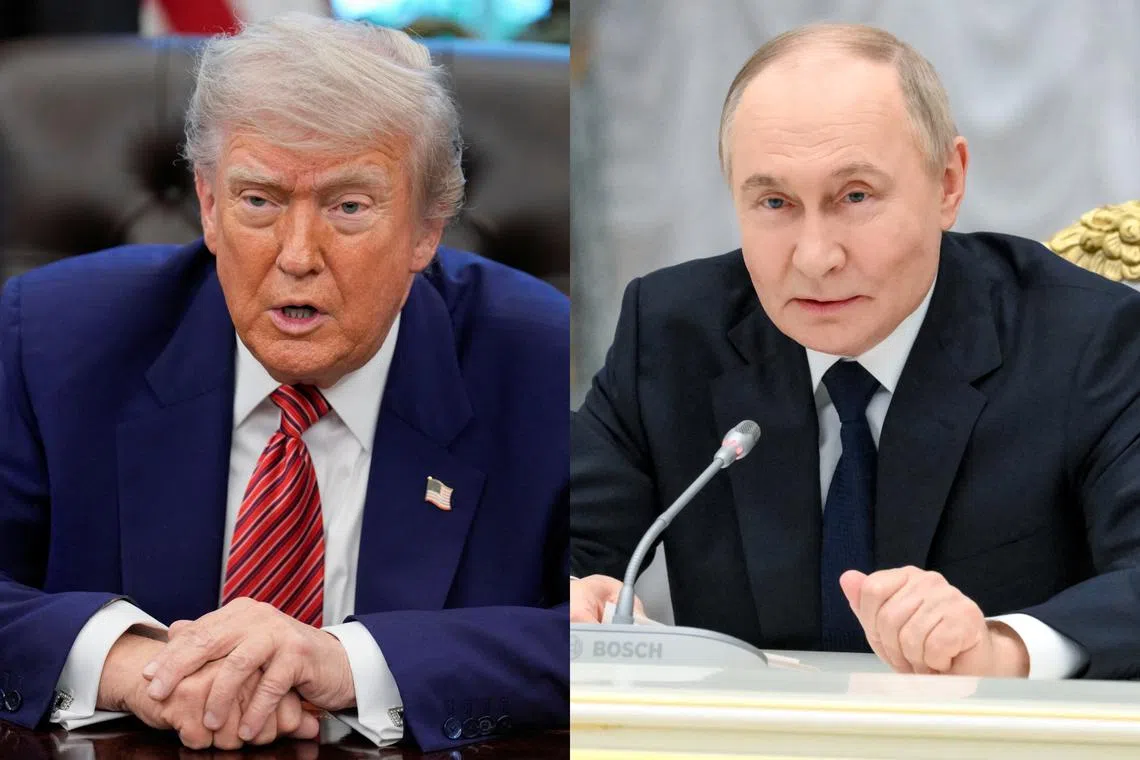 US President Donald Trump (left) launched a fresh broadside at Russian President Vladimir Putin on May 27, over stalled peace efforts in Russia's war on Ukraine.
