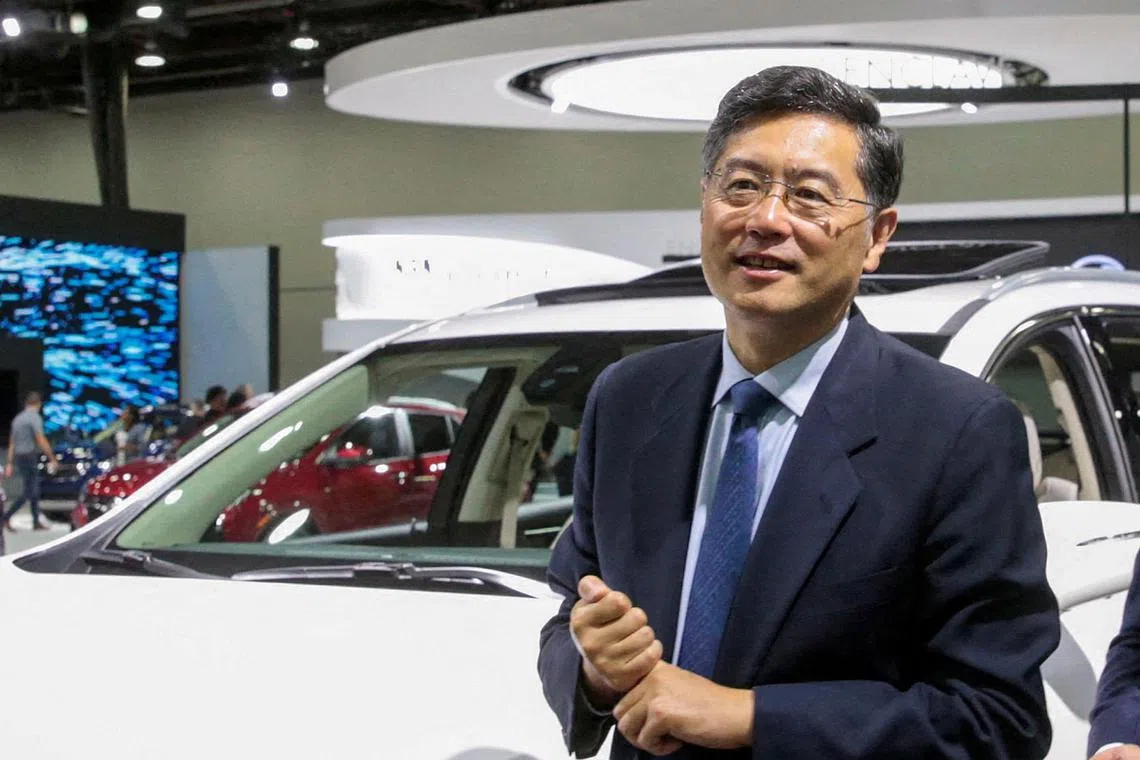 New Chinese Foreign Minister Qin Gang said he would continue to support the growth of China-US relations.