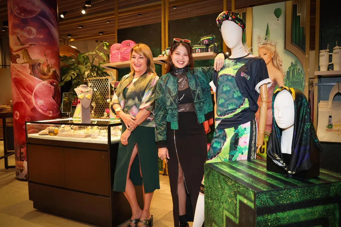 ST20241118_202406000336: Gin Tay/ jswicked21 /Joanne Soh/
(From left): Profile of Veronique Manchharam, 55, founder of Boheme SG; and Joanna Lim 30, founder of Joannalsm; photographed at Design Orchard on Nov 18, 2024.
