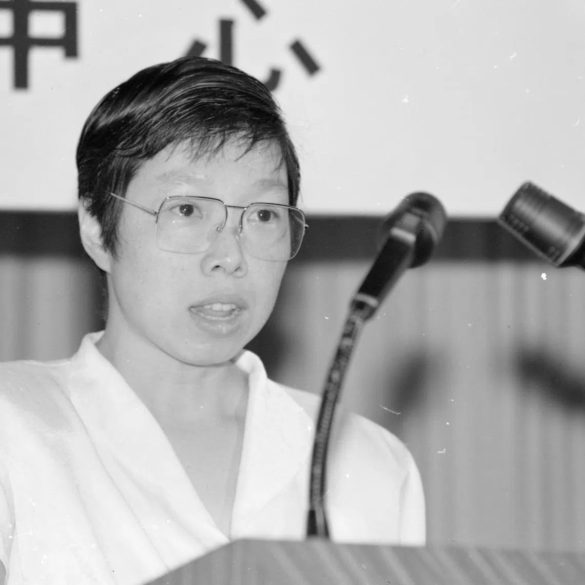 Dr Lee Wei Ling speaking at an international seminar on Dec 28, 1989.
