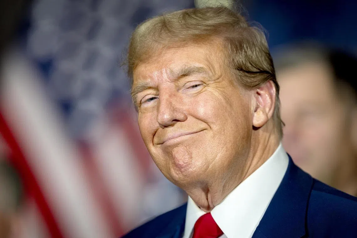 Donald Trump was ridiculed by the US President at a construction workers event in Washington. 