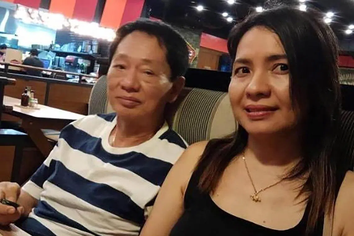 Mr Chan Kin Tay, 66, seen here with his wife, Marife, 49.  Mr Chan was gunned down on June 12 at a popular island resort south of the Philippine capital Manila.