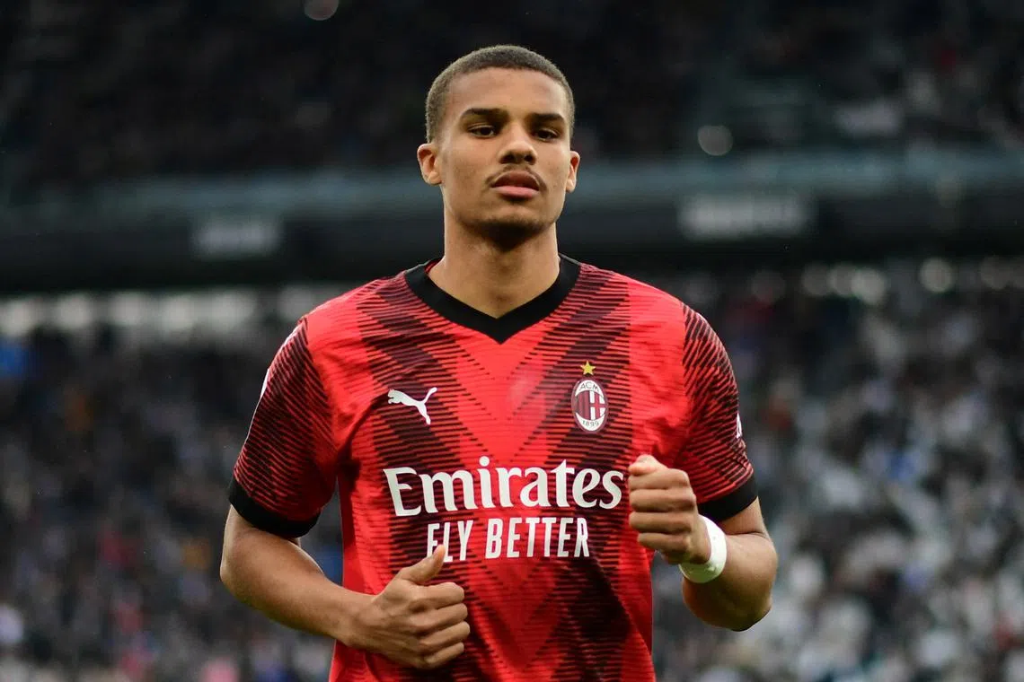 FILE PHOTO: Soccer Football - Serie A - Juventus v AC Milan - Allianz Stadium, Turin, Italy - April 27, 2024  AC Milan's Malick Thiaw REUTERS/Daniele Mascolo/File Photo