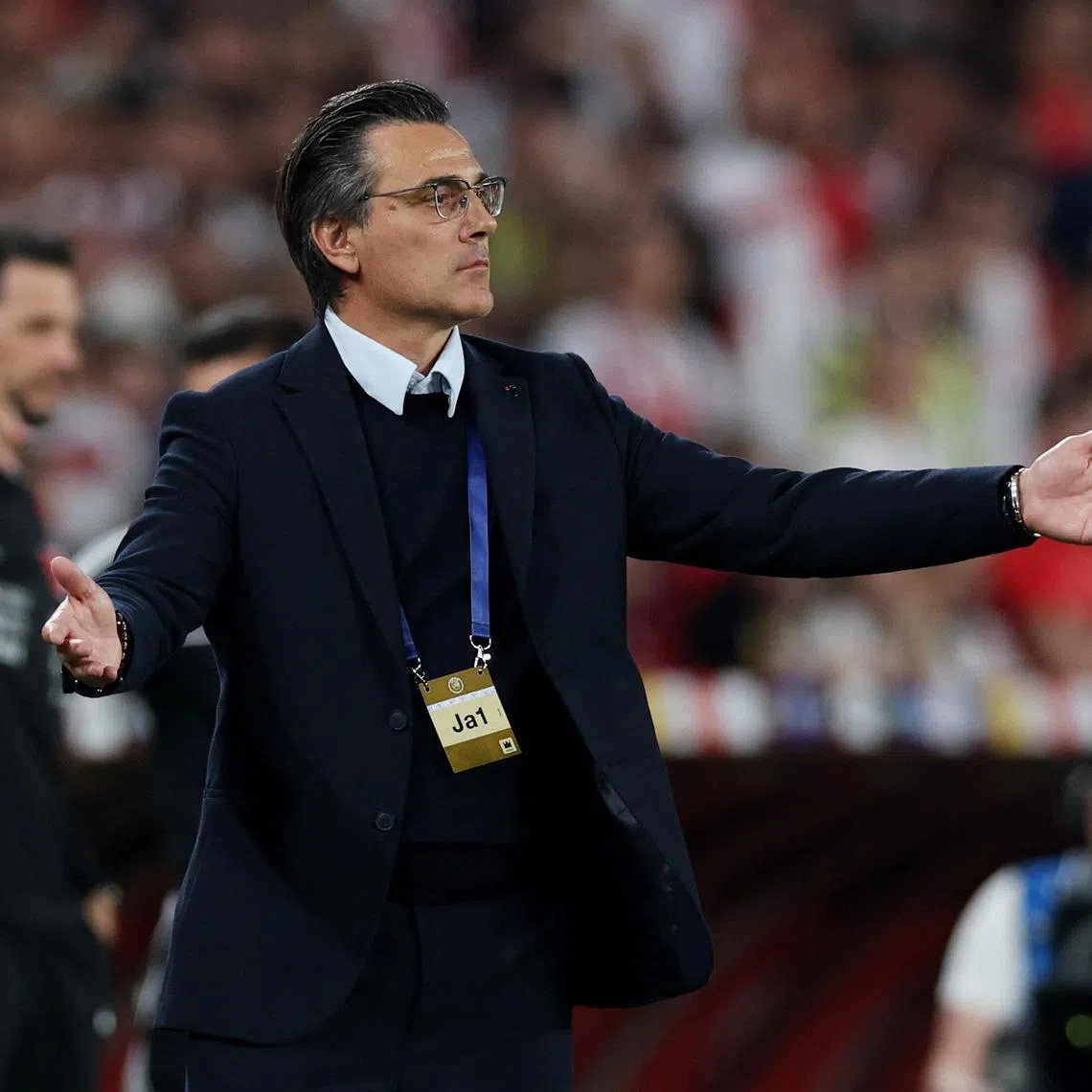 Soccer Football - International Friendly - Turkey v North Macedonia - Sukru Saracoglu Stadium, Istanbul, Turkey - June 1, 2026 Turkey coach Vincenzo Montella reacts REUTERS/Murad Sezer