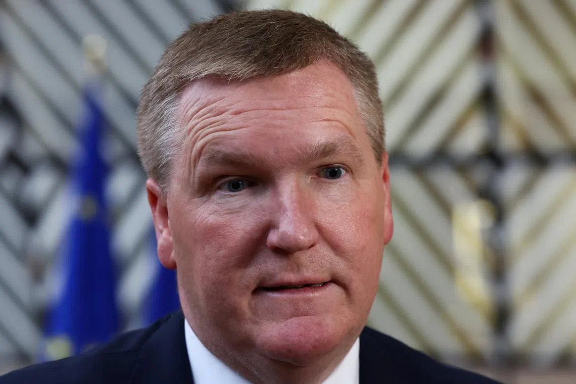 Irish Minister for Finance Michael McGrath arrives to attend the Eurozone finance ministers meeting in Brussels, Belgium December 7, 2023. REUTERS/Yves Herman/ File Photo