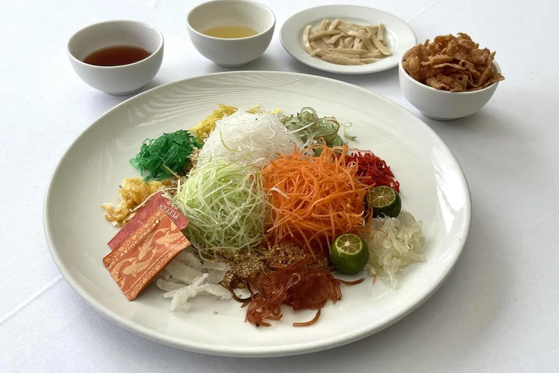 Prosperity Vegetarian “Yu Sheng” at Min Jiang at Goodwood Park Hotel.