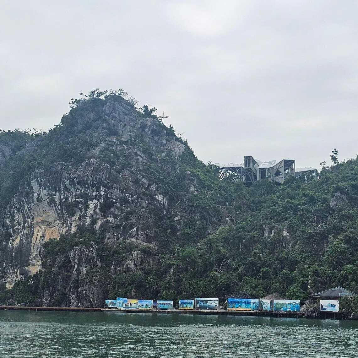 View of Soi Sim Island and the ecological museum exhibition while cruising on Halong Bay in October 2025