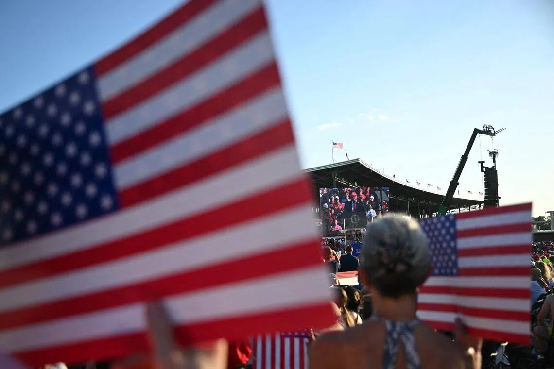 Trump supporters at a rally in Iowa in July.