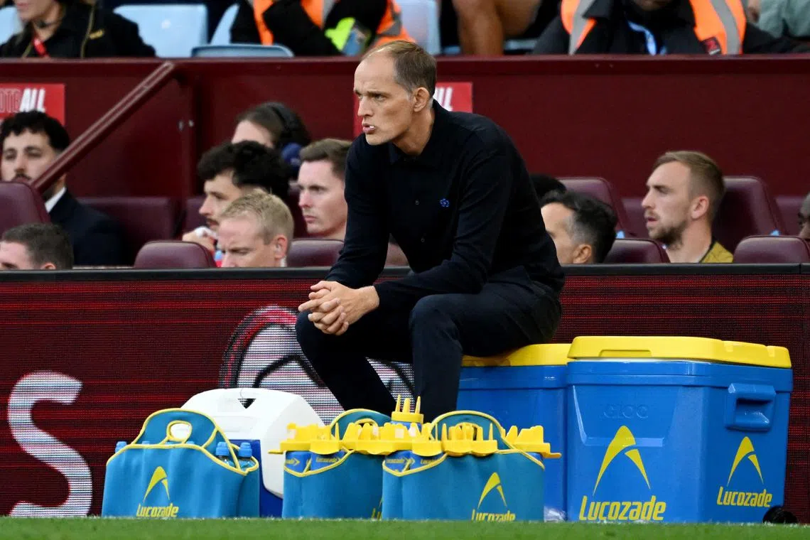 Soccer Football - World Cup - UEFA Qualifiers - Group K - England v Andorra - Villa Park, Birmingham, Britain - September 6, 2025 England manager Thomas Tuchel looks on REUTERS/Dylan Martinez
