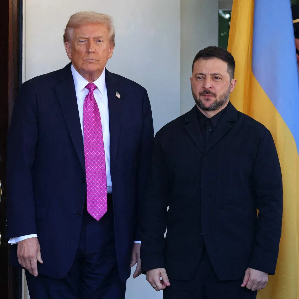 Ukrainian President Volodymyr Zelensky (right) said he was “ready to meet” US President Donald Trump to discuss “sensitive points”.